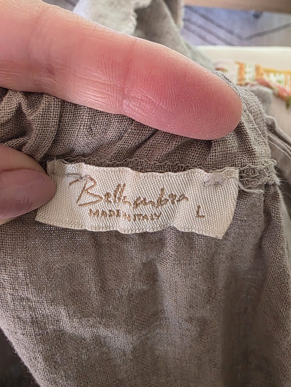 BELLAMBRA ITALY Sleeveless Tiered Halter Dress in Light Gray - Picture 5 of 6